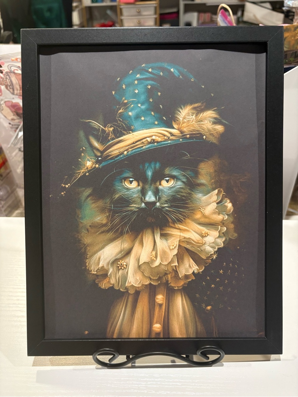 Framed Black Cat Wall 8x10 Art Print